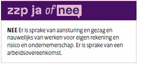 Ook handig: brochure met voorbeelden wel of niet een echte zzp’er